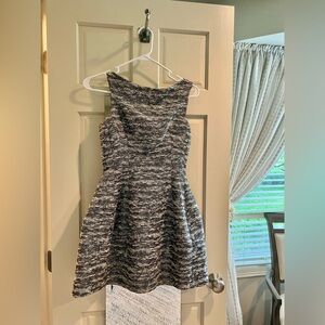 Zara Black and White Pleated Dress Size XS